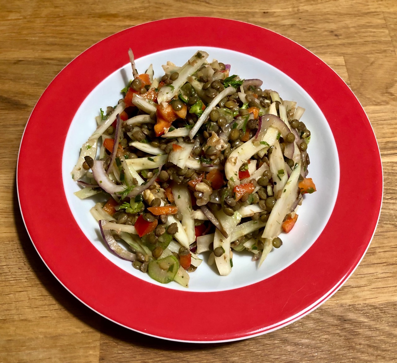 Linsen-Fenchel-Tomaten-Salat