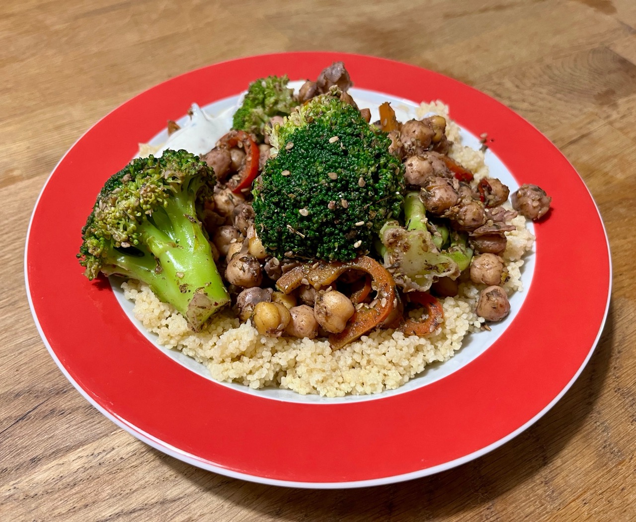 Zatar-Kichererbsen-Brokkoli-Pfanne